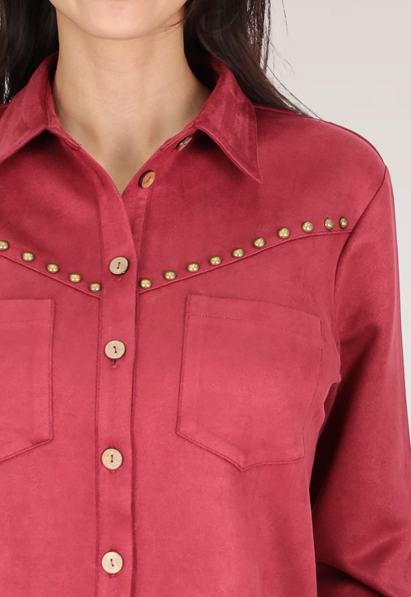 BLUSON SUEDE TACHAS BORGOÑA TENTATION - 3