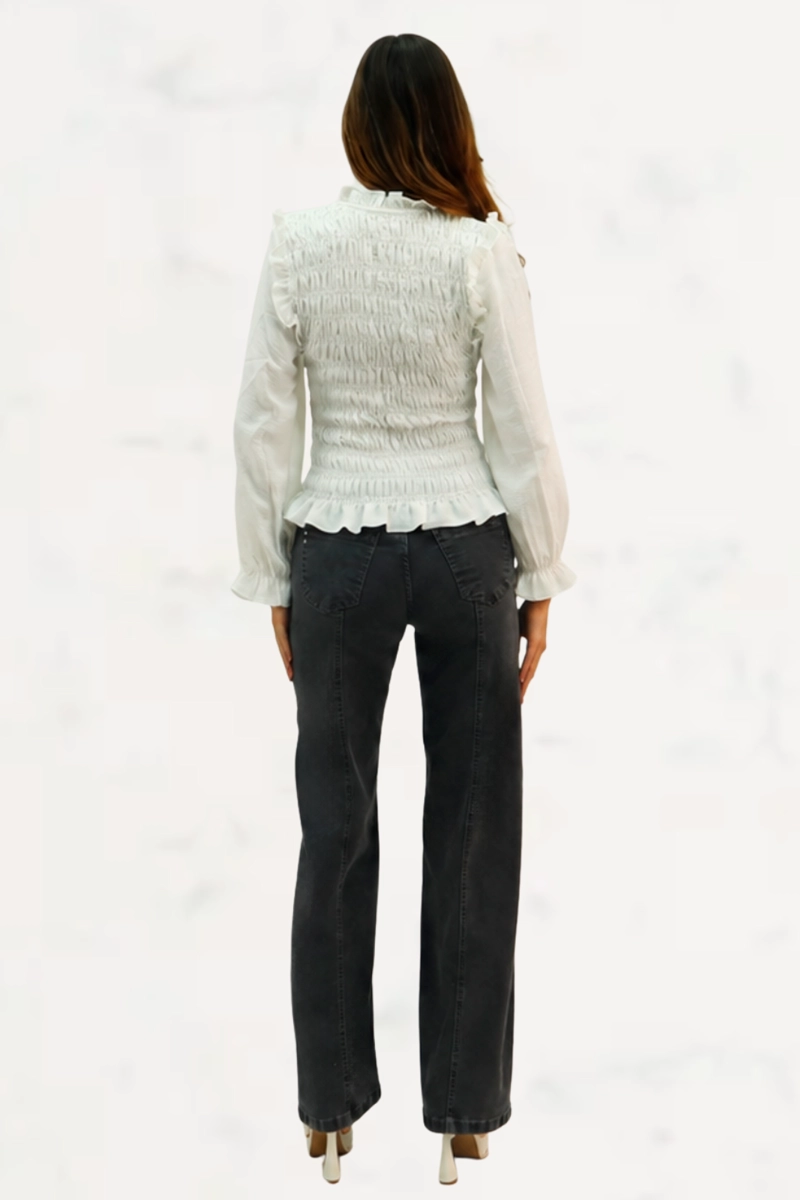 WIDE LEG GRAVILLADO GRIS - 3