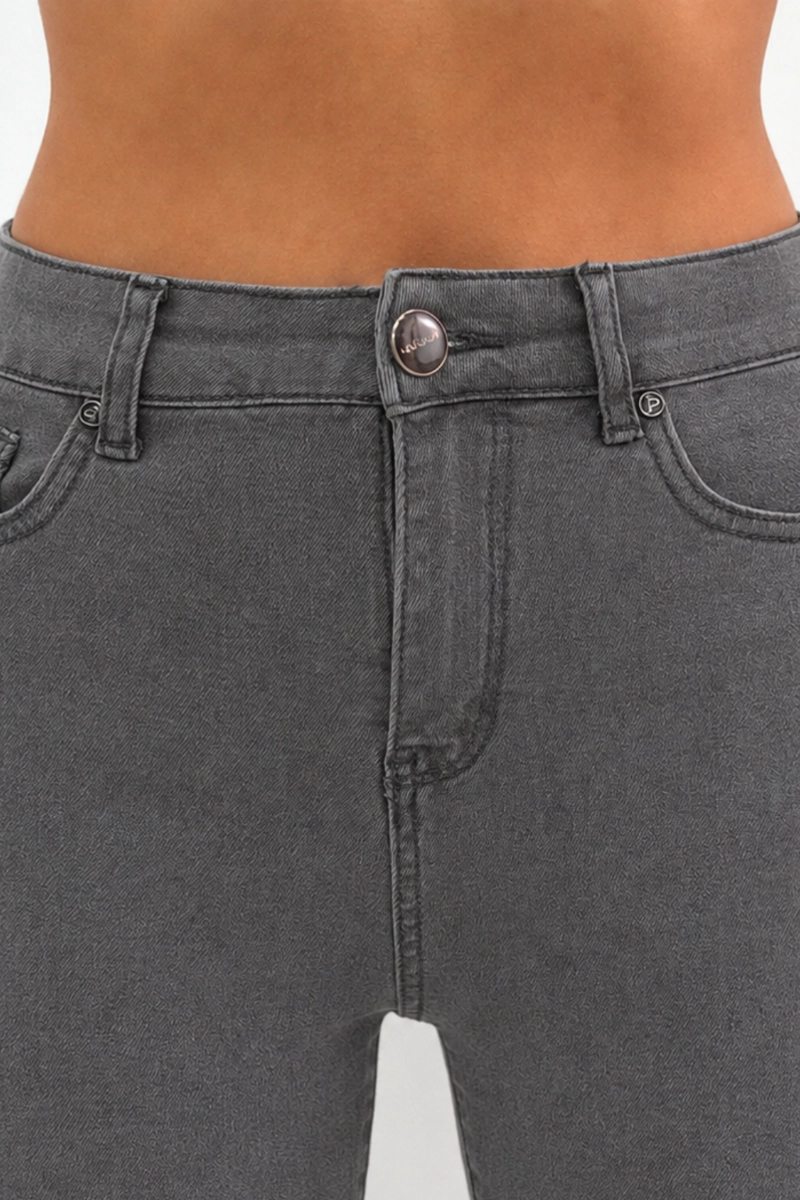 JEANS RECTO GRIS ELASTICADO - 3