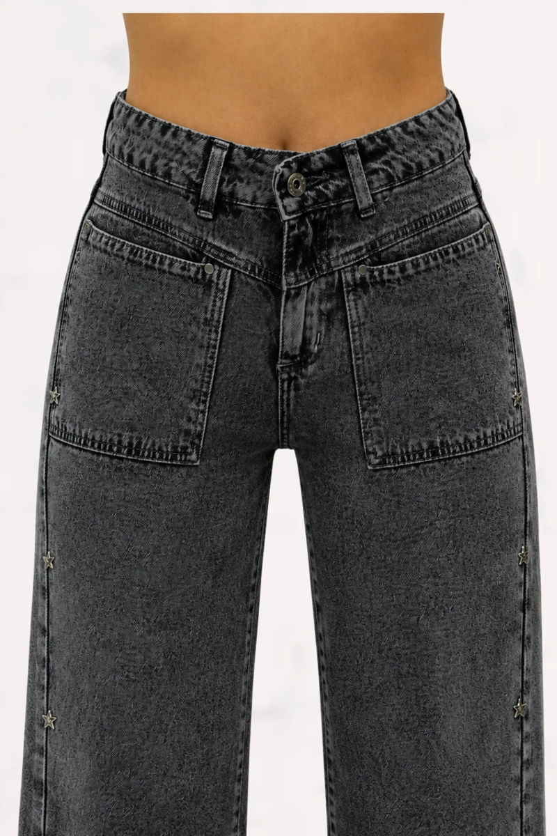 WIDE LEG  CON ESTRELLAS RIGIDO - 4