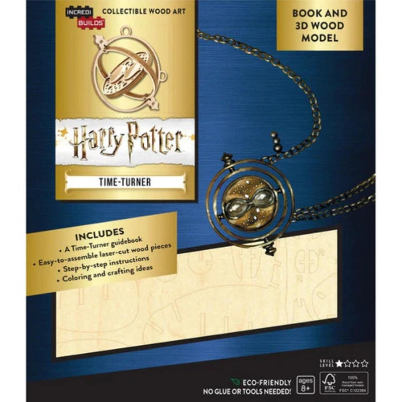HARRY POTTER TIME-TURNER LIBRO Y MODELO ARMABLE EN MADERA - 1