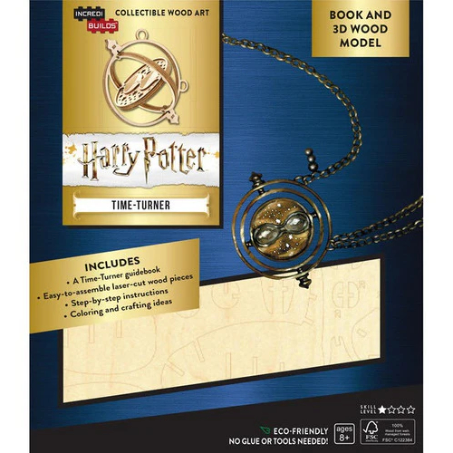 HARRY POTTER TIME-TURNER LIBRO Y MODELO ARMABLE EN MADERA - 1