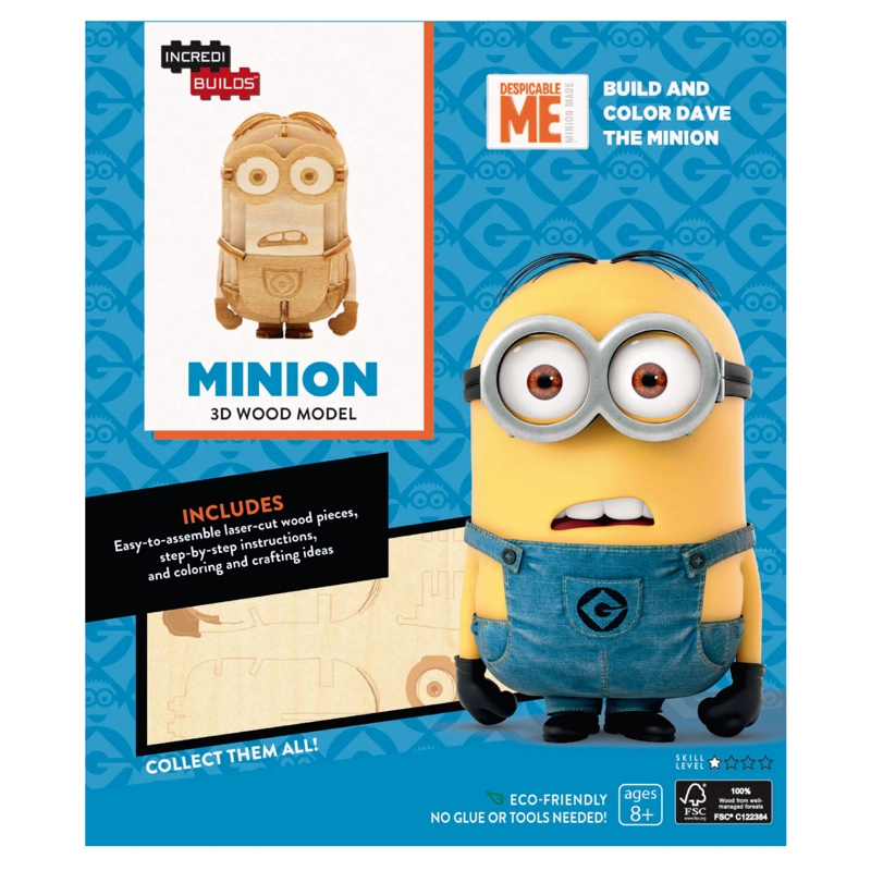 MINIONS: - MODELO PARA ARMAR 3D-MADERA - 1