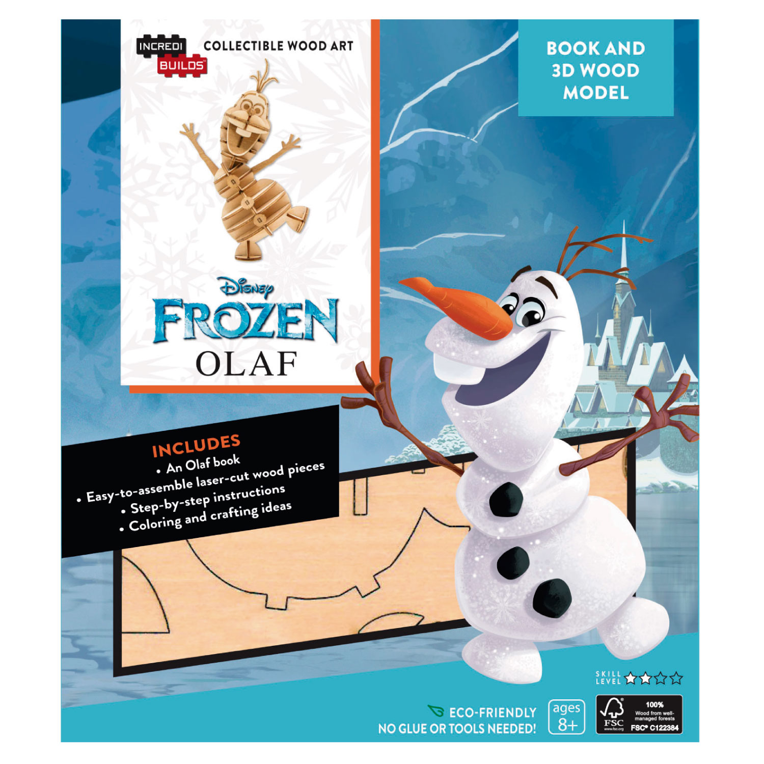 DISNEY FROZEN OLAF - LIBRO Y MODELO PARA ARMAR 3D-MADERA - INSIGHT