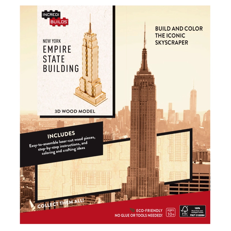 NEW YORK EMPIRE STATE BUILDING MODELO ARMABLE EN MADERA - 1
