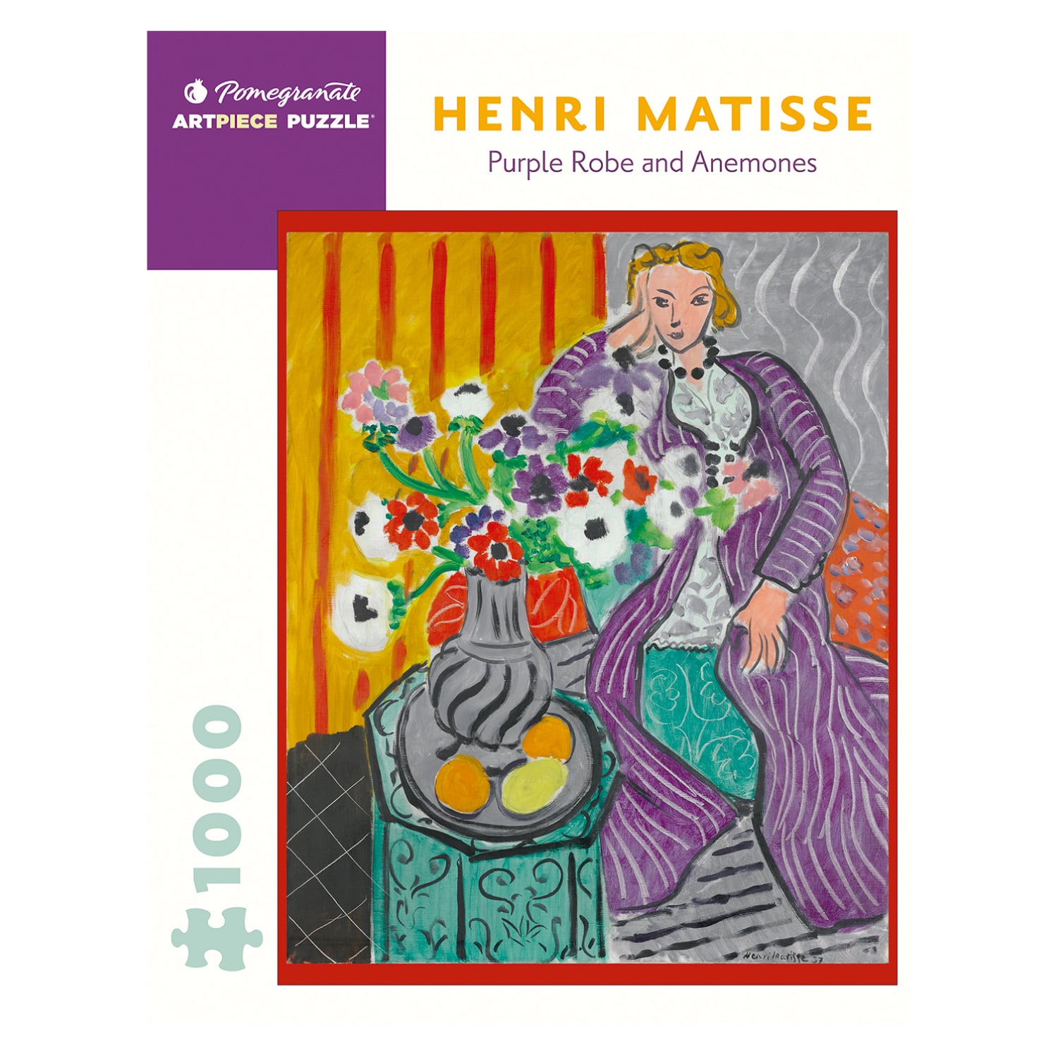 ROMPECABEZA POMEGRANATE MULTICOLOR HERI MATISSE PURPLE ROBE & ANEMONES 1000 PIEZAS - 1