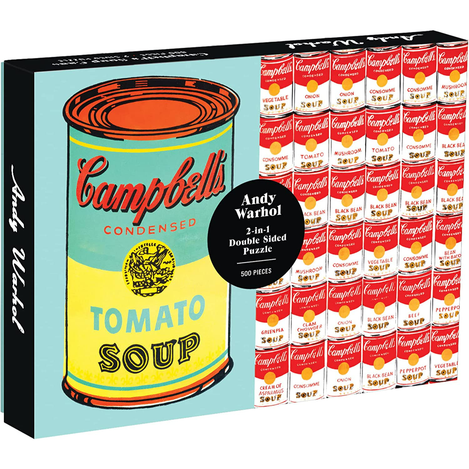 ROMPECABEZA GALISON MULTICOLOR REVERSIBLE ANDY WARHOL CAMPBELL SOUP 500 PIEZAS - 1