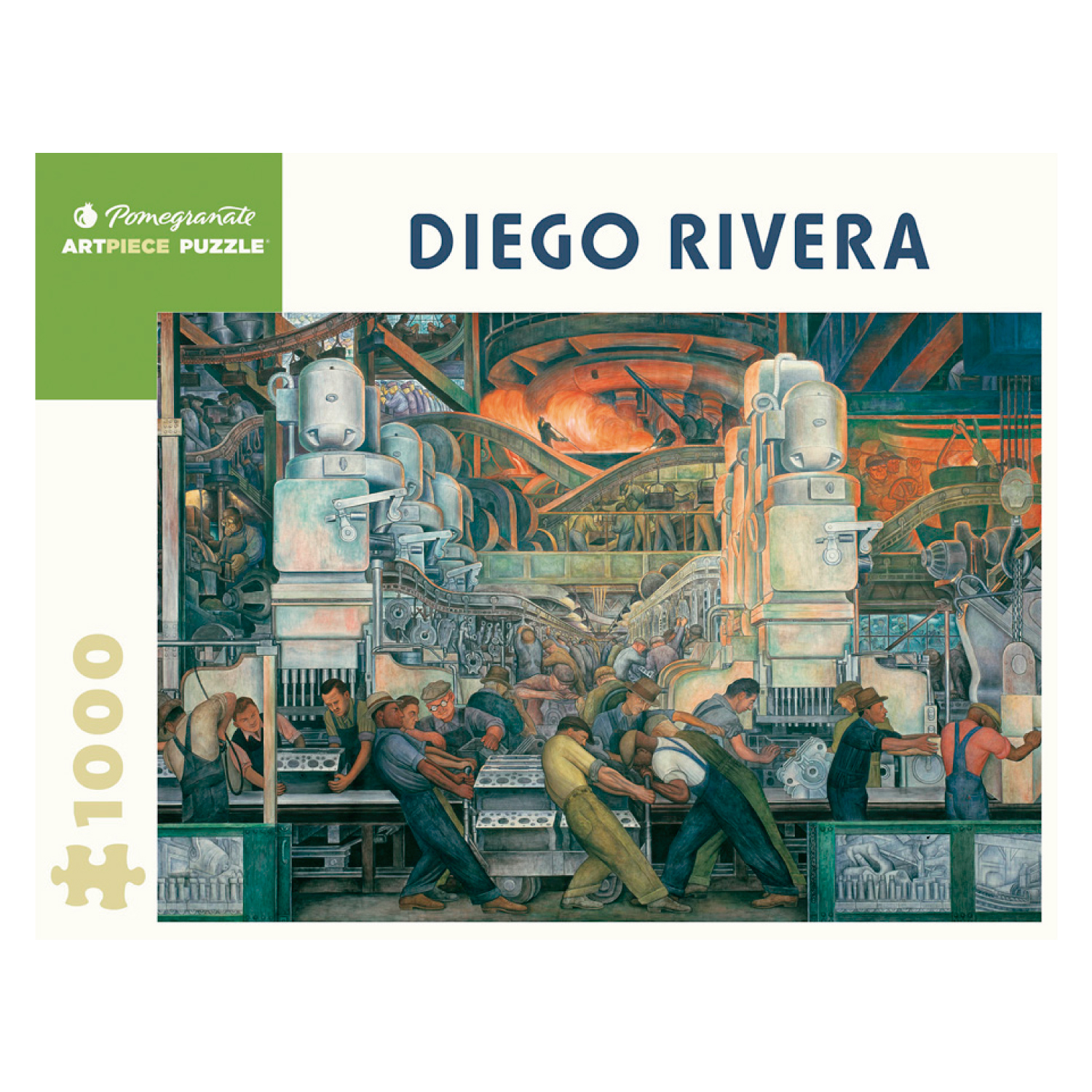 ROMPECABEZA POMEGRANATE MULTICOLOR DE DIEGO RIVERA: DETROIT INDUSTRY - 1000 PIEZAS - 1