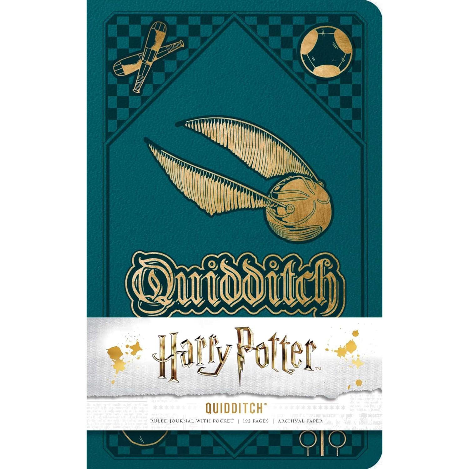 LIBRETA HARRY POTTER QUIDDITCH TAPA DURA LUJO MEDIUM INSIGHT EDITIONS - 1