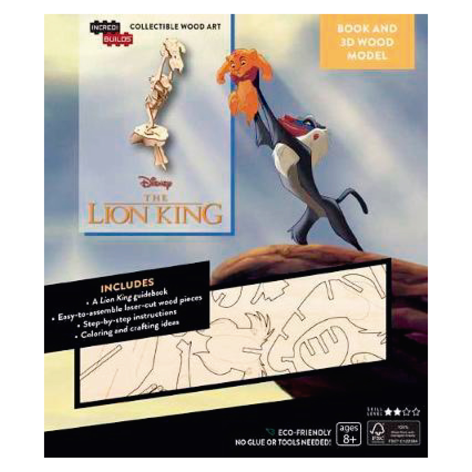 DISNEY'S THE LION KING LIBRO Y MODELO PARA ARMAR 3D-MADERA - INSIGHT EDITIONS - 1