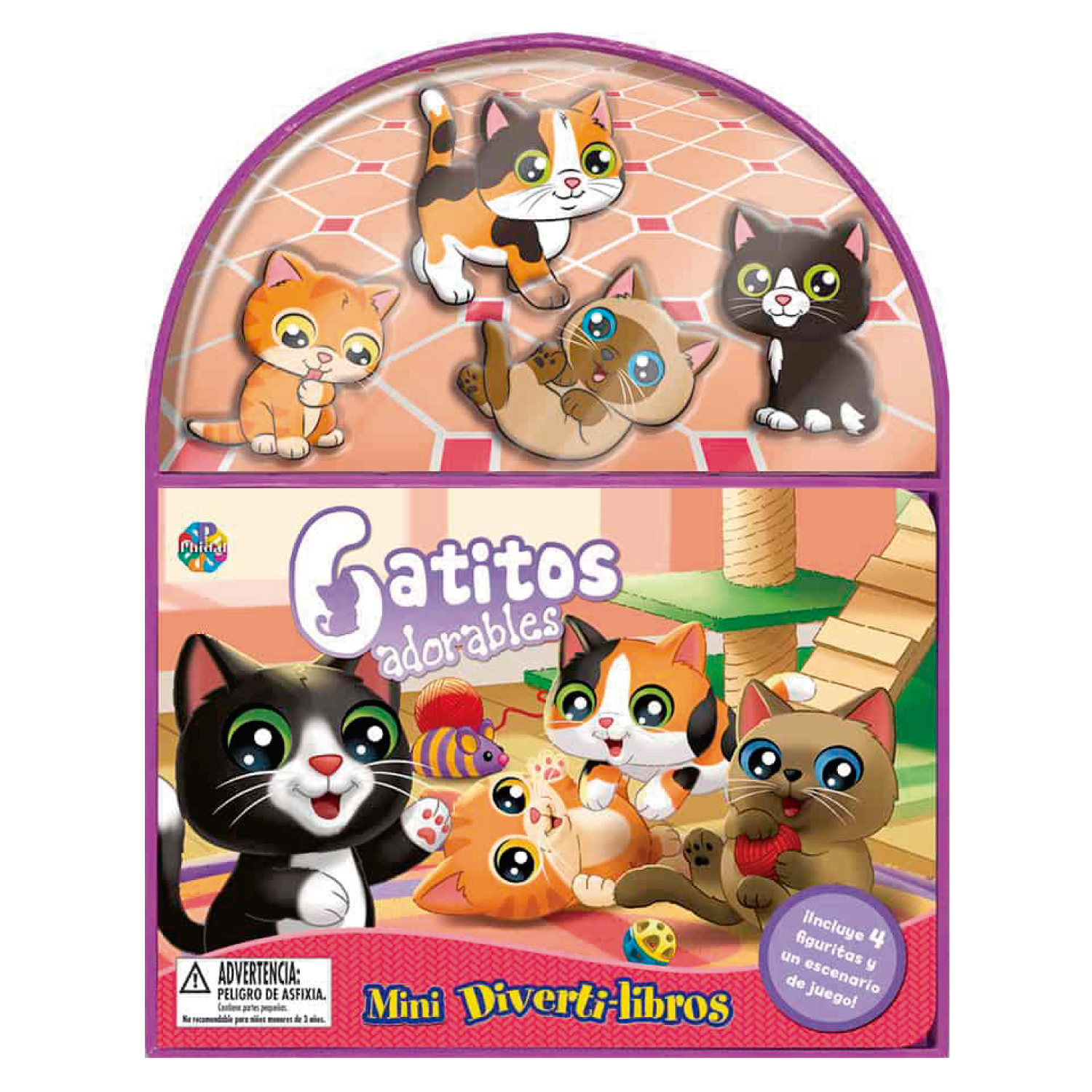GATITOS ADORABLES MINI DIVERTI -LIBROS - 1