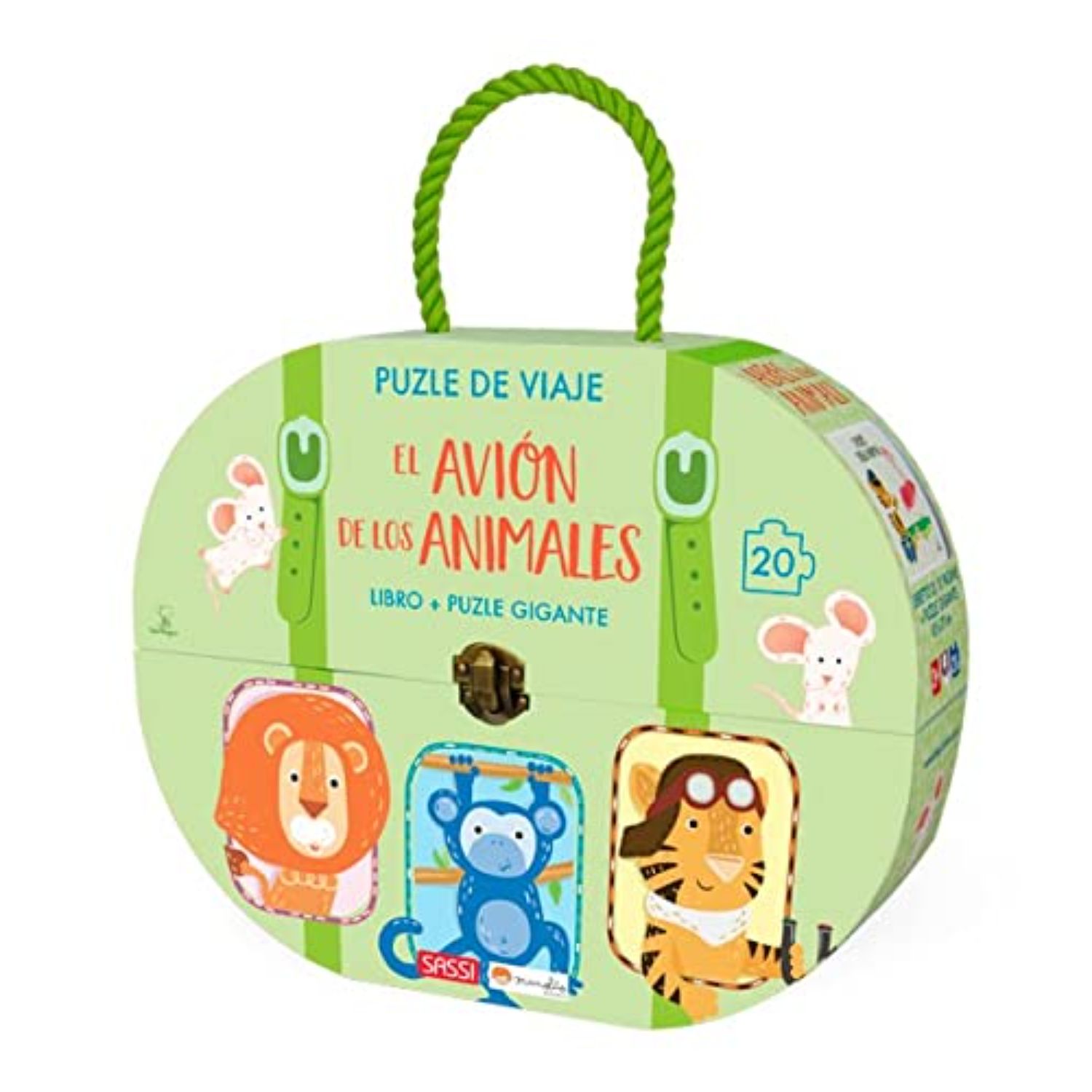 LIBRO Y PUZZLE EL AVION DE LOS ANIMALES - PESAVENTO, G. - 1