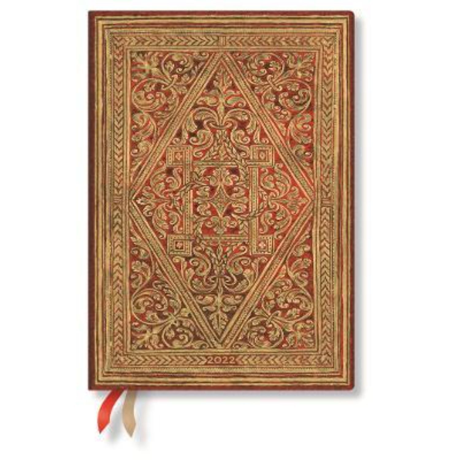 AGENDA 2022 PAPERBLANKS GOLDEN PATHWAY MIDI T DURA SEMANA A VISTA HORIZ - 1