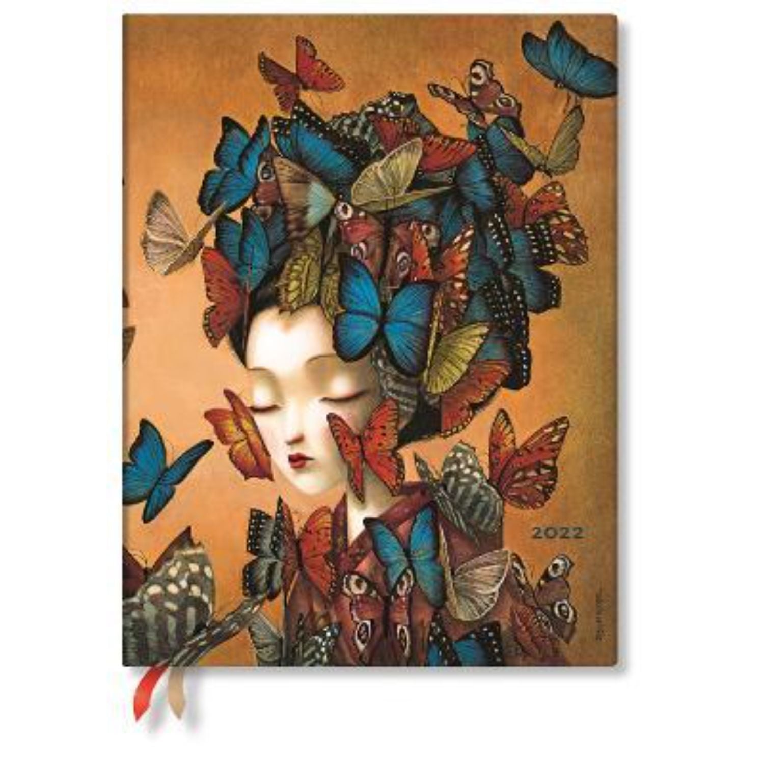 AGENDA 2022 PAPERBLANKS MADAME BUTTERFLY ULTRA T BLANDA SEMANA VISTA HOR - 1