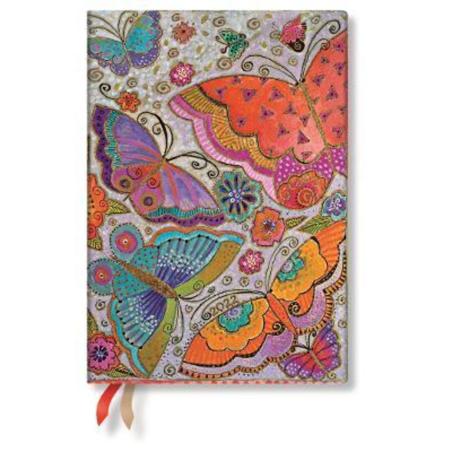 AGENDA 2022 PAPERBLANKS FLUTTERBYES MIDI TAPA DURA SEMANA VISTA HORIZ - 1