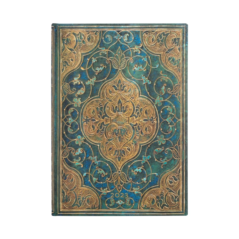 AGENDA 2023 PAPERBLANKS TURQUESA TURQUOISE T.DURA VISTA SEMANA MIDI