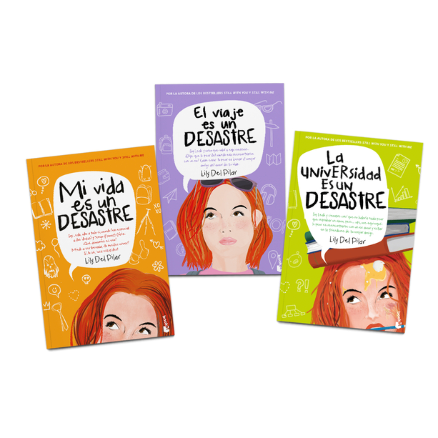 NOVELA JUVENIL PACK LILY DEL PILAR LA UNIVERSIDAD E, MI VIDA ES UN DESASTRE DEL PILAR, LILY