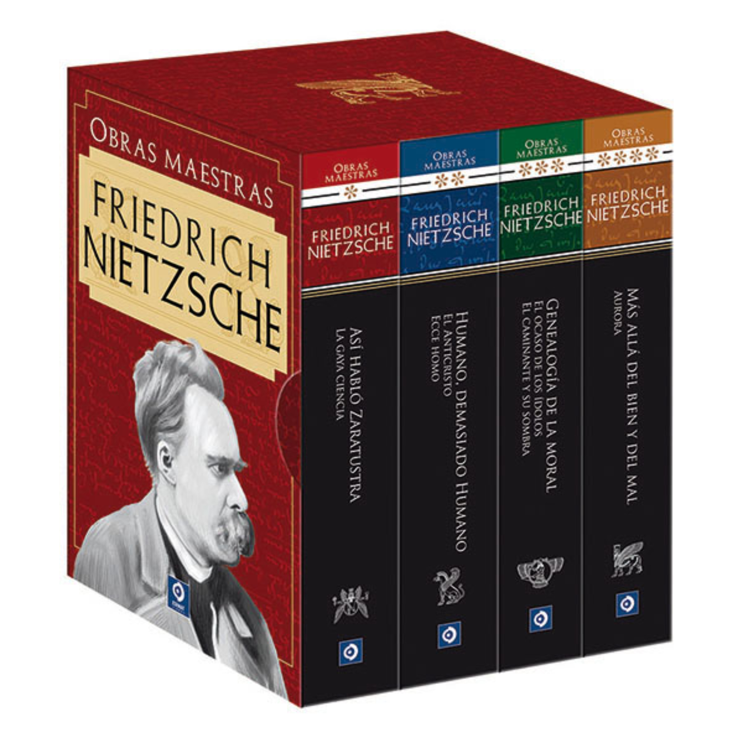 LIBRO OBRAS MAESTRAS FRIEDRICH NIETZSCHE 4 VOLUMENES - 1