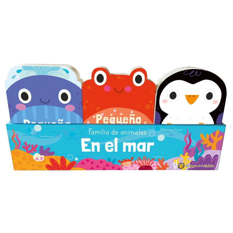 LIBRO FAMILIA DE ANIMALES - MAR: CANGREJO,PINGÜINO Y BALLENA - EL GATO DE HOJALATA - 1