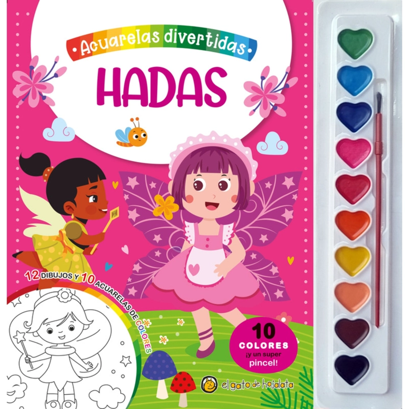 LIBRO ACUARELAS DIVERTIDAS: HADAS - EL GATO DE HOJALATA - 1