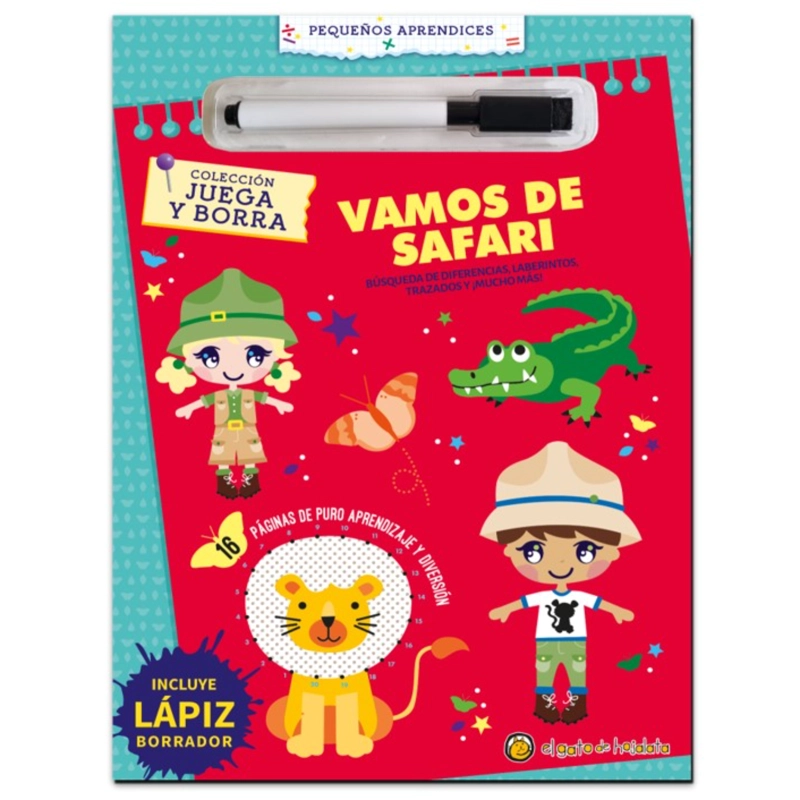LIBRO JUEGA Y BORRA: VAMOS DE SAFARI - EL GATO DE HOJALATA - 1