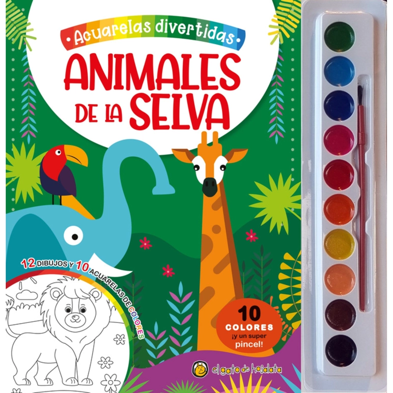 ACUARELAS DIVERTIDAS: ANIMALES DE LA SELVA - 1