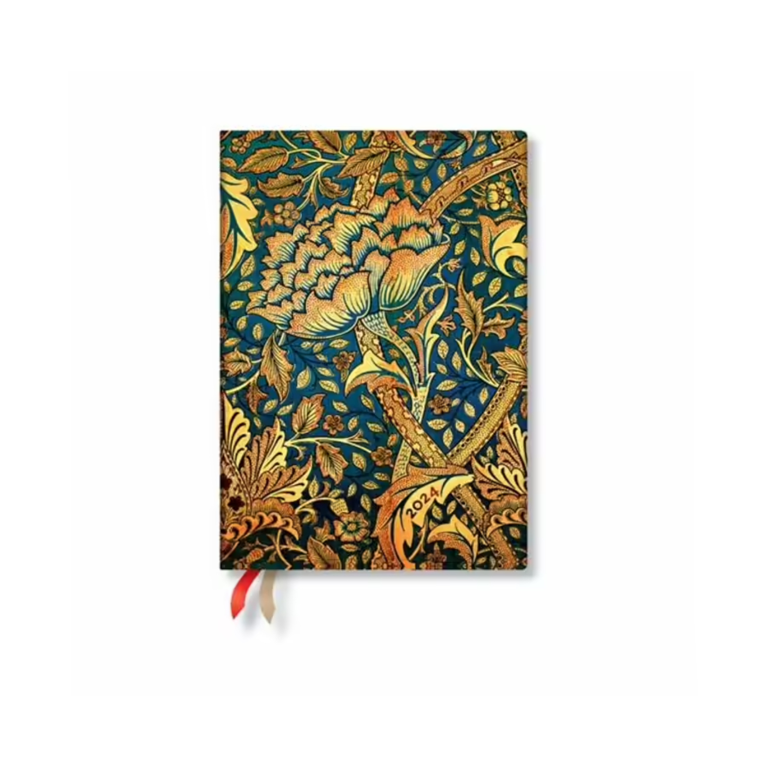 AGENDA 2024 PAPERBLANKS WILLIAM MORRIS T.FLEXIBLE VISTA SEMANAL MIDI