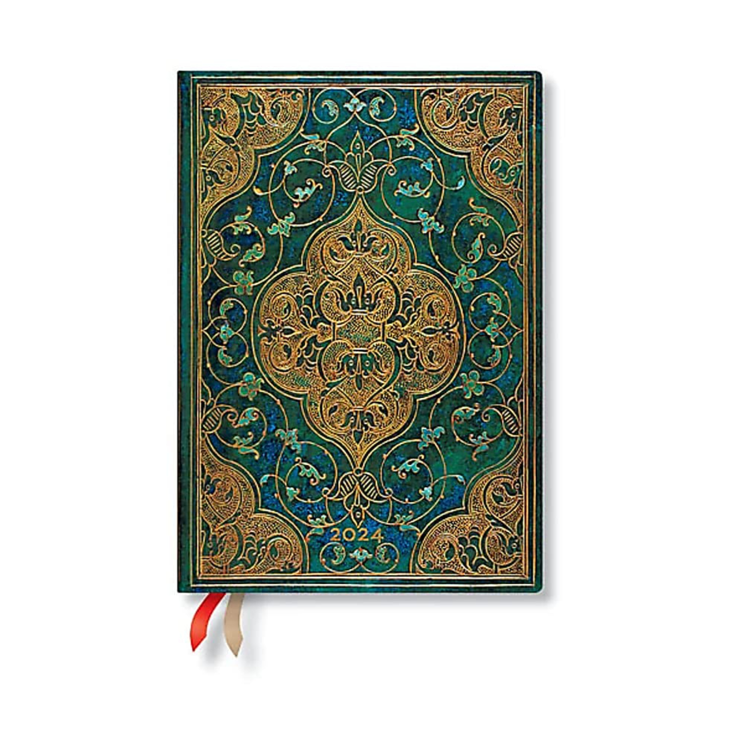 AGENDA 2024 PAPERBLANKS CRÓNICAS TURQUESAS T.DURA VISTA SEMANAL MIDI - 1