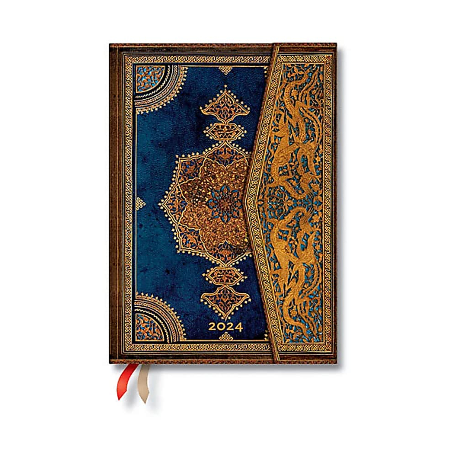 AGENDA 2024 PAPERBLANKS SAFAVID INDIGO T.DURA VISTA SEMANAL MIDI - 1