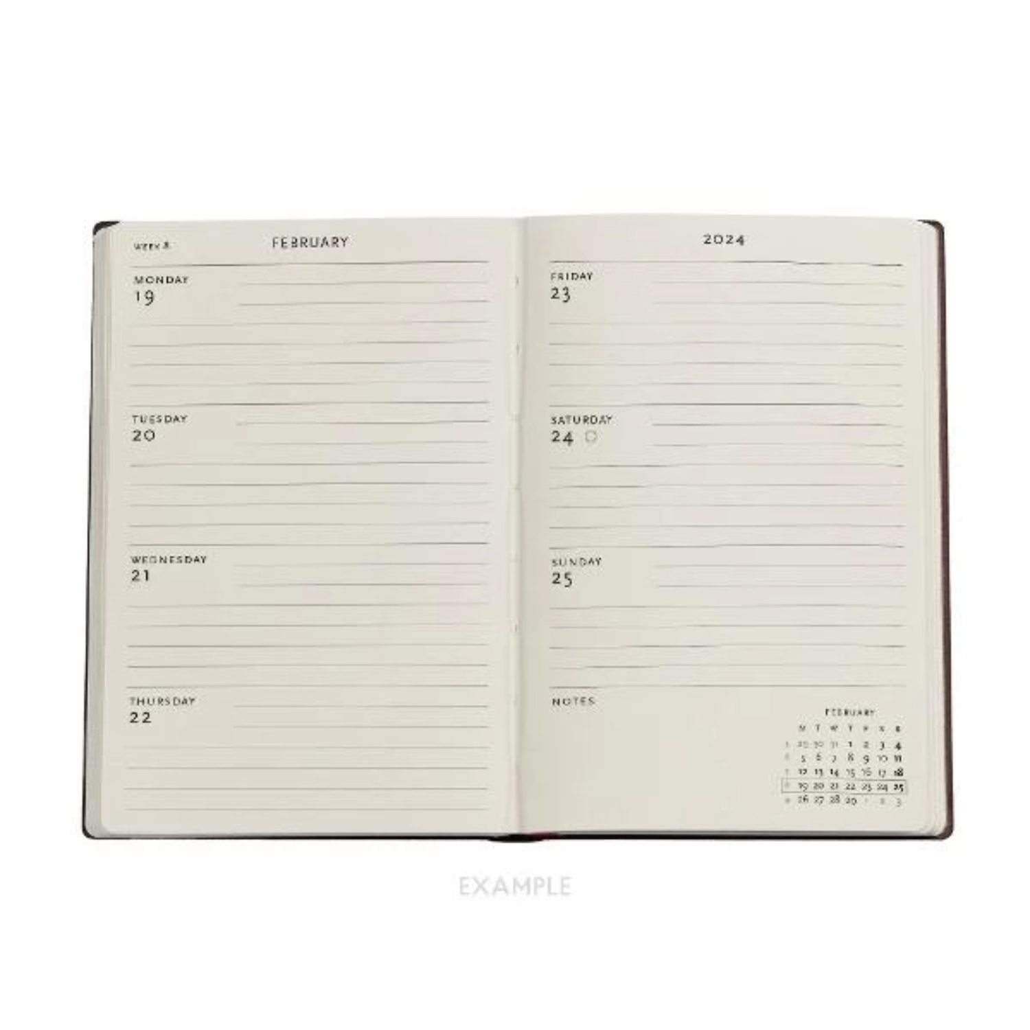AGENDA 2024 PAPERBLANKS LUZ DE LUNA MOONLIGHT T.DURA VISTA SEMANA MINI - 2