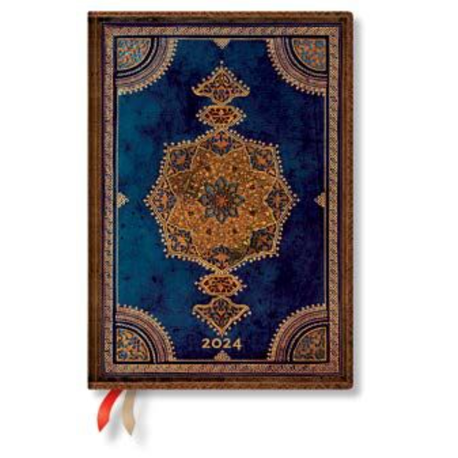 AGENDA 2024 PAPERBLANKS SAFAVID INDIGO T.FLEXIBLE VISTA DIA MIDI - 1