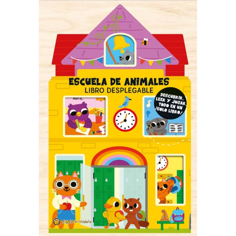 LIBRO ESCUELA DE ANIMALES - EL GATO DE HOJALATA - 1