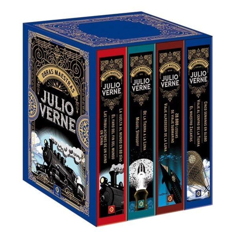 JULIO VERNE -0BRAS MAESTRAS- 4 VOLUMENES - 1
