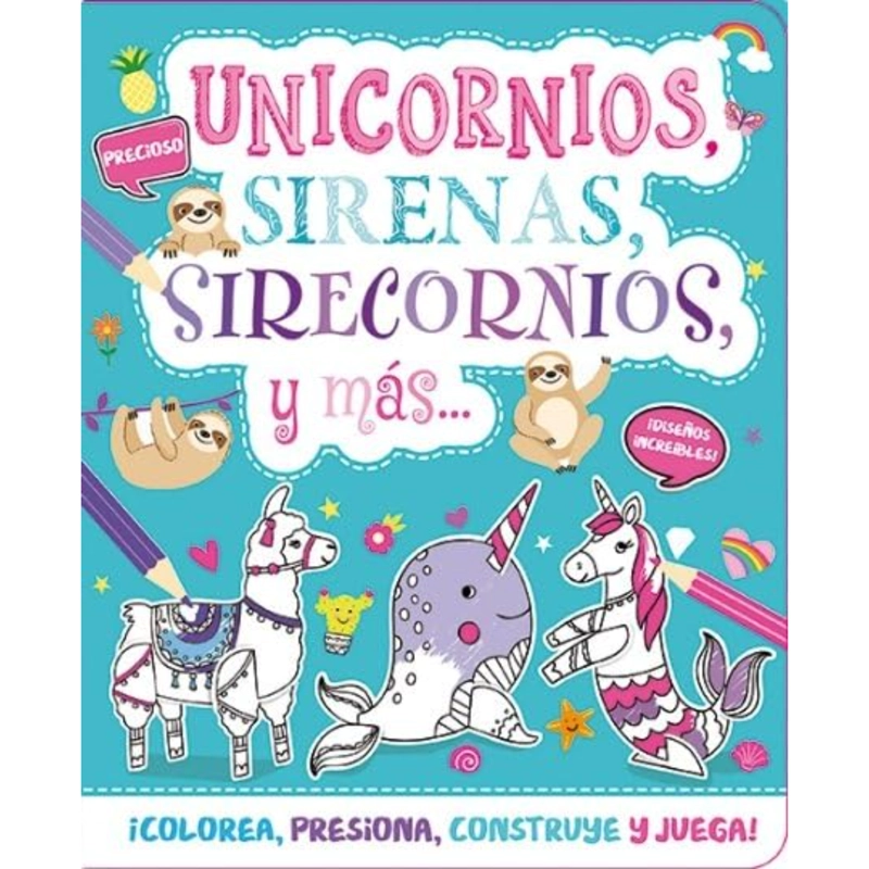 LIBRO UNICORNIOS, SIRENAS, SIRECORNIOS Y MAS… (ARMA Y COLOREA) - BELL, PENNY - 1