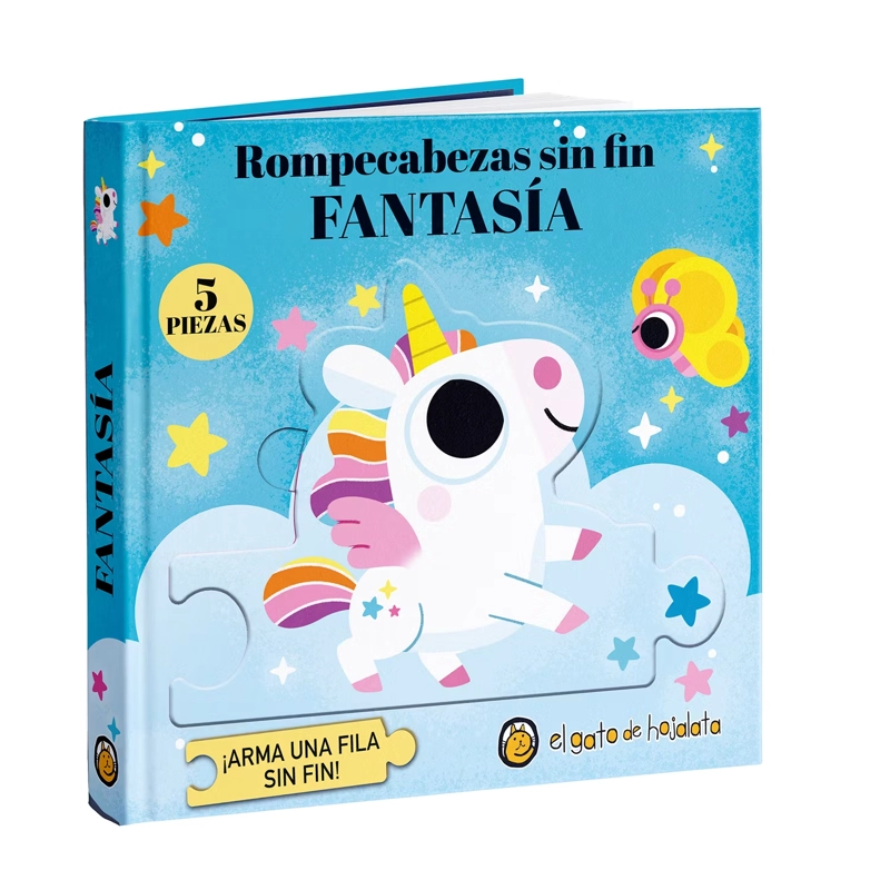 LIBRO ROMPECABEZAS SIN FIN: FANTASIA - EL GATO DE HOJALATA - 1