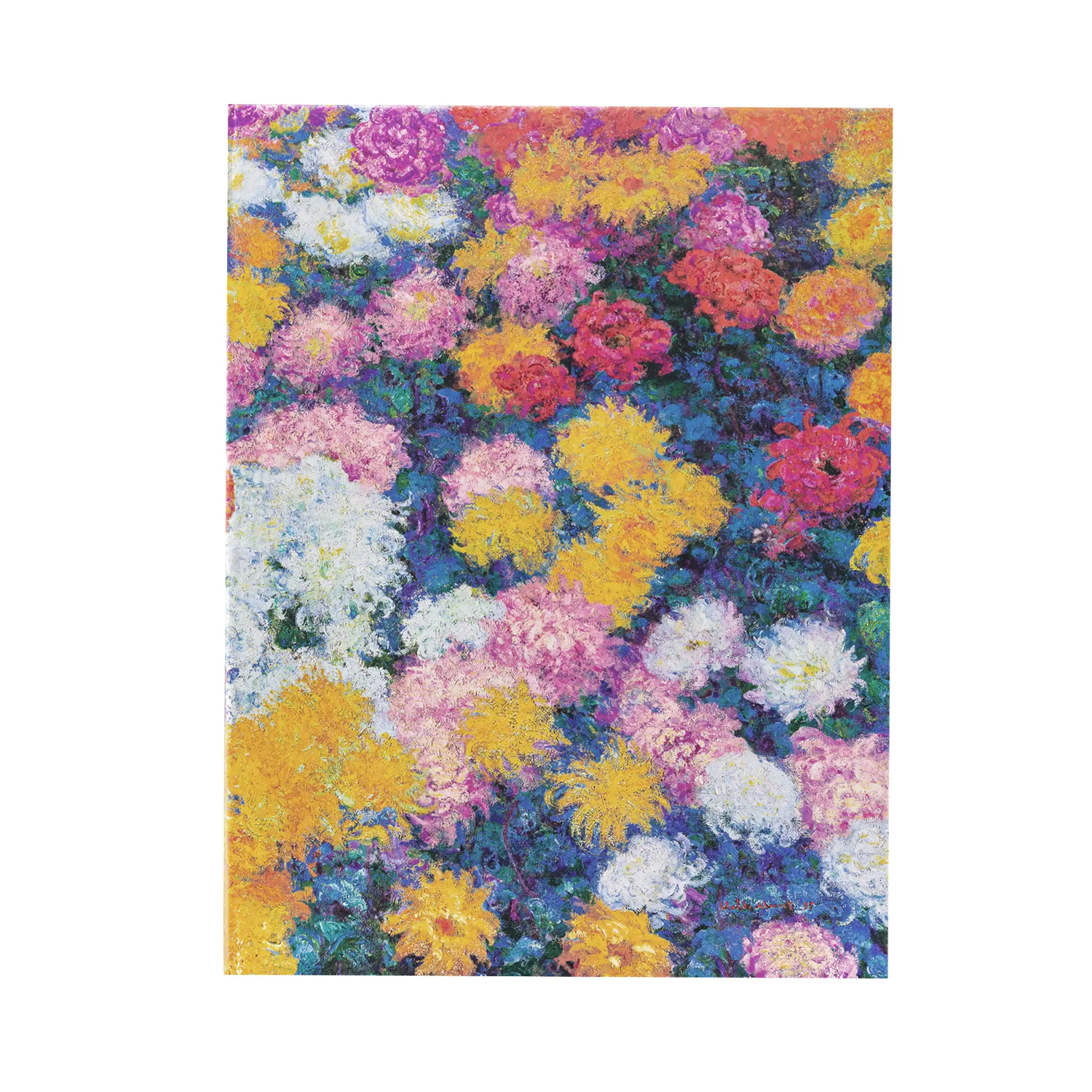 LIBRETA PAPERBLANKS MONET CRISANTEMOS ULTRA LINEAS TAPA DURA - 1