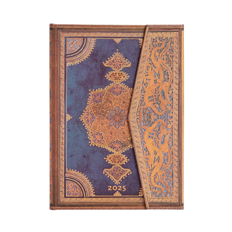 AGENDA 2025 PAPERBLANKS SAFAVID INDIGO MIDI VISTA SEMANA TAPA DURA - 1