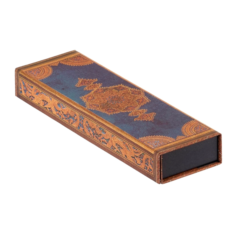 CAJA ESTUCHE PARA LÁPICES PAPERBLANKS SAFAVID ÍNDIGO - 1