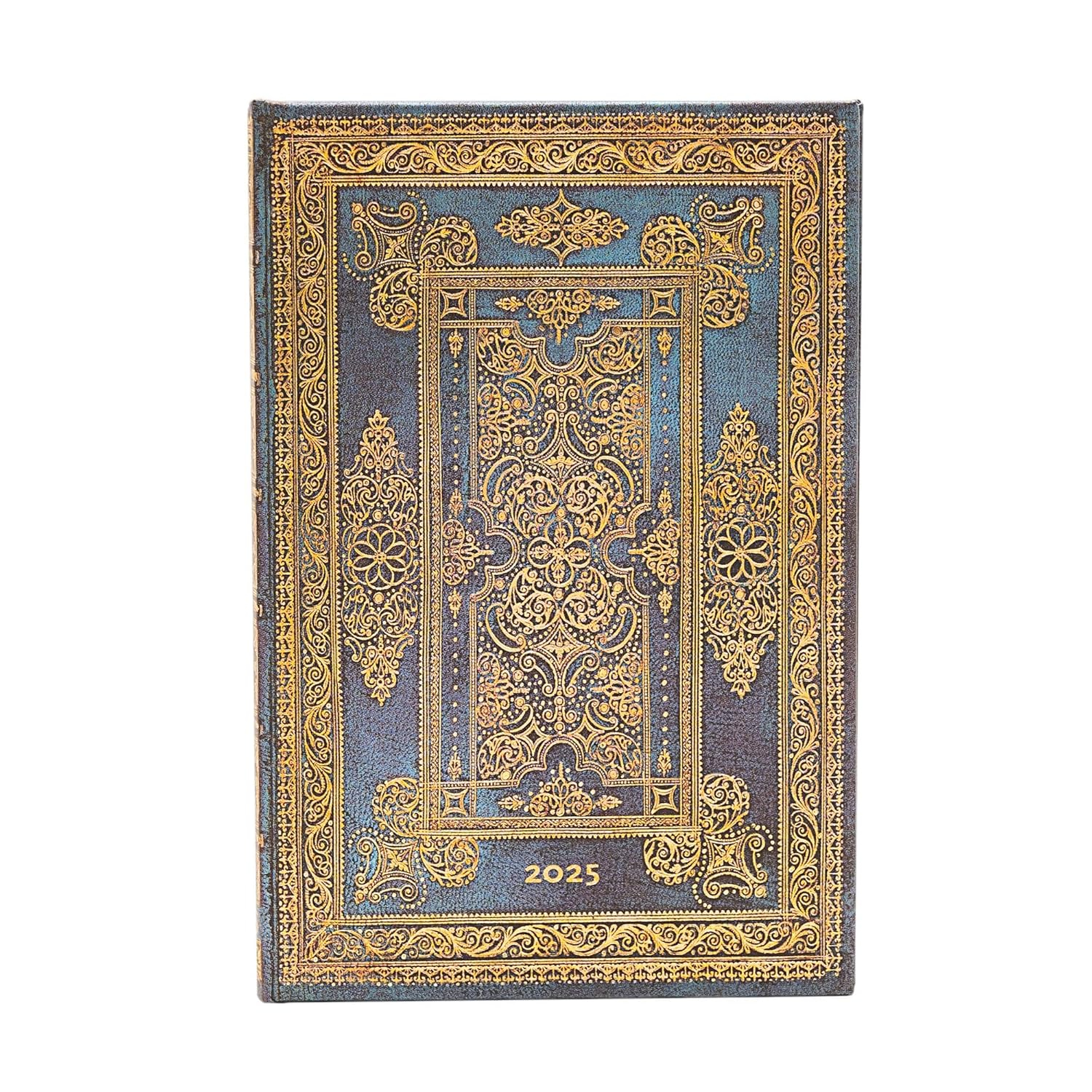 AGENDA 2025 PAPERBLANKS BLUE LUXE MINI VISTA SEMANA TAPA DURA