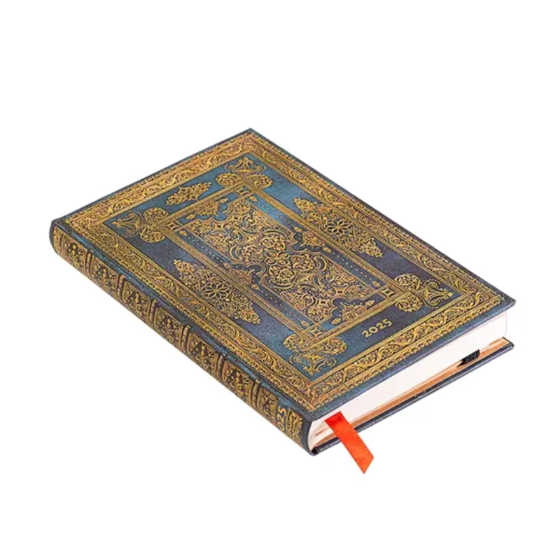 AGENDA 2025 PAPERBLANKS BLUE LUXE MINI VISTA SEMANA TAPA DURA - 2