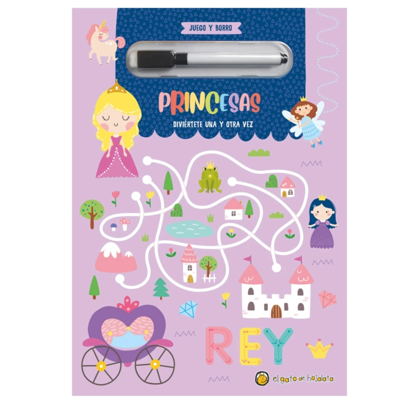 PRINCESAS-JUEGA Y BORRA - 1