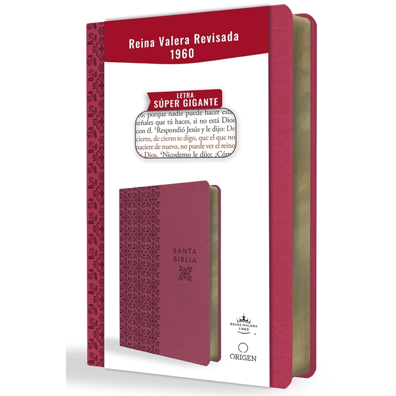 BIBLIA RVR 60 LETRA SUPER GIGANTE FUCSIA - 1