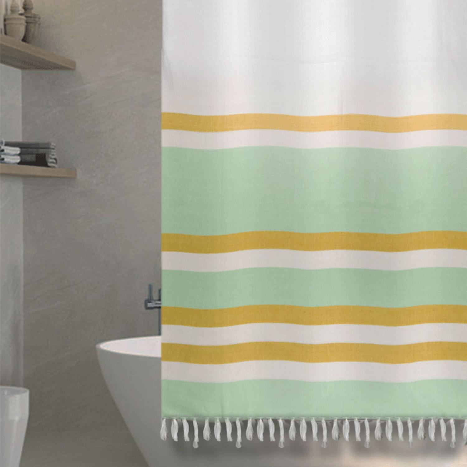 CORTINA BAÑO DECO EXPRESS MARINERA ALGODÓN PREMIUM 180X180 - 2