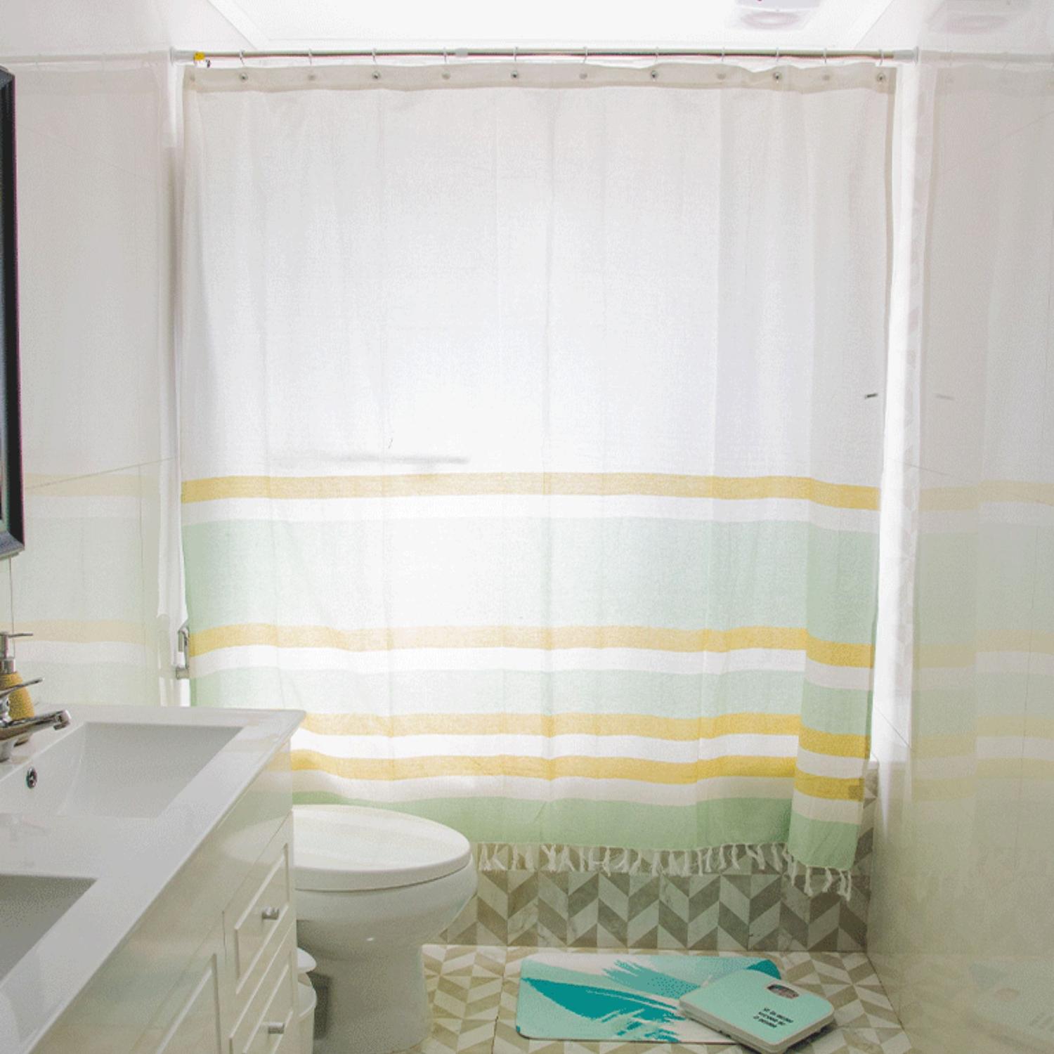 CORTINA BAÑO DECO EXPRESS MARINERA ALGODÓN PREMIUM 180X180 - 3