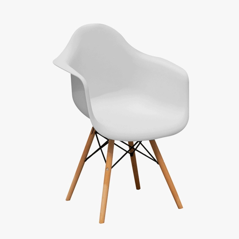 SILLA DE COMEDOR EAMES EN COLOR BLANCO - 2