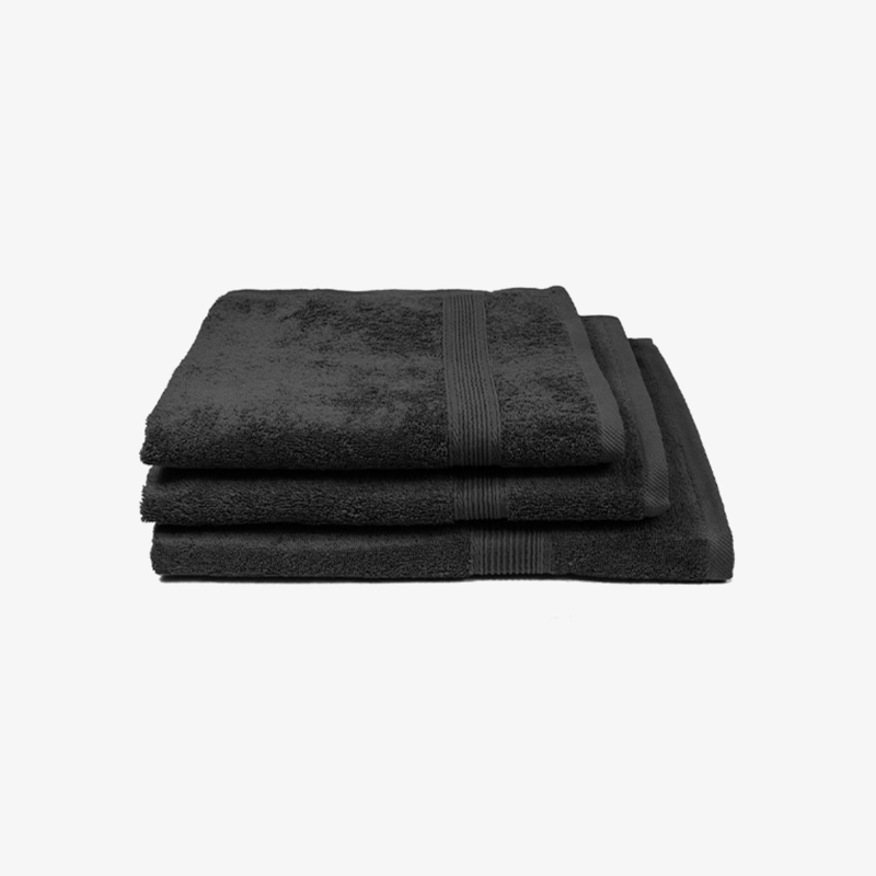 TOALLA DE BAÑO - ALGODON 550GRS 70X140CM ULTRA ABSORBENTE EN COLOR NEGRO - 1