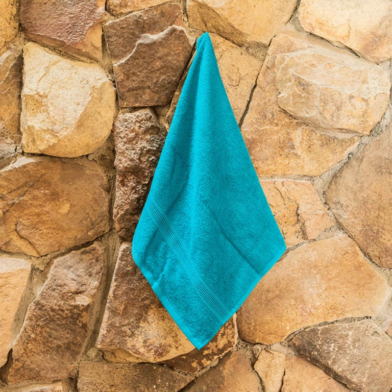 TOALLA DE BAÑO GRANDE - ALGODON 550GRS 90X150CM ULTRA ABSORBENTE TURQUESA - 3