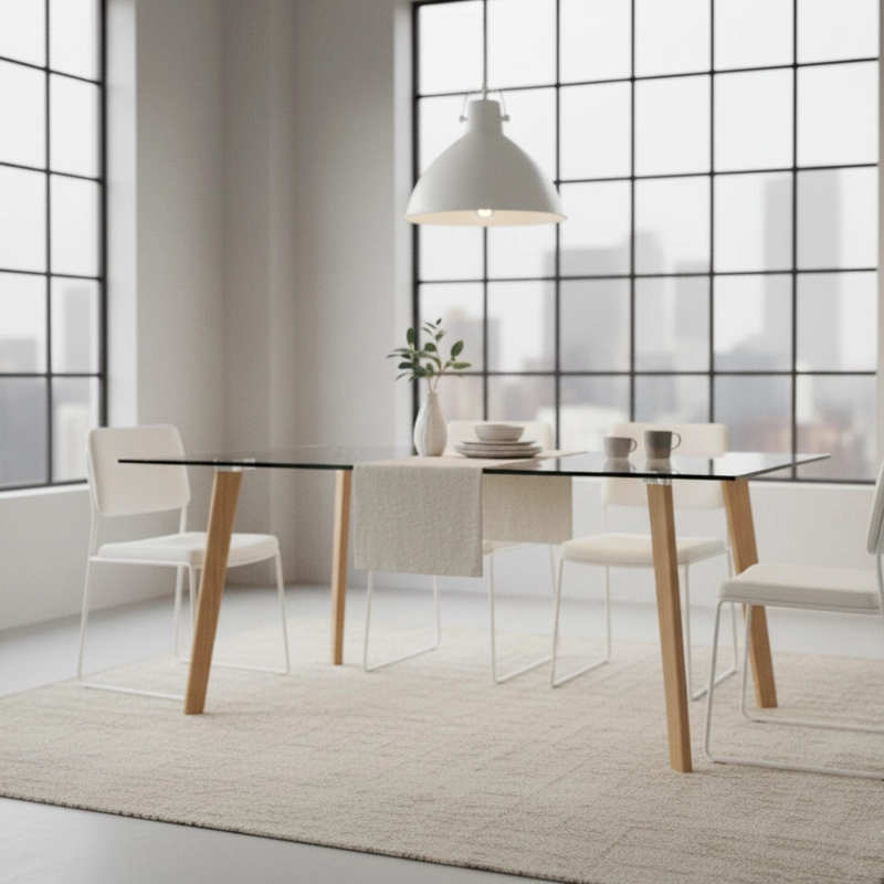 MESA DE COMEDOR CRISTAL 140X80CM - 3