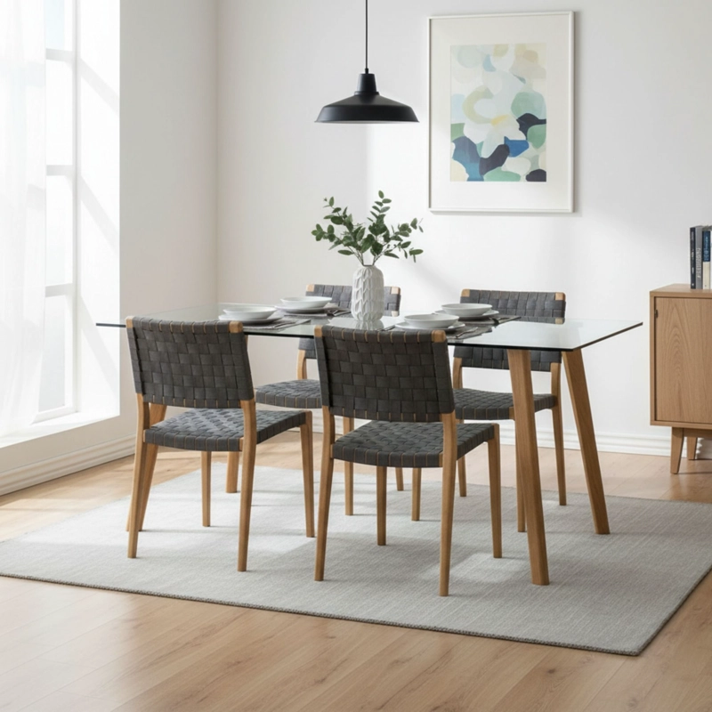 MESA DE COMEDOR CRISTAL 140X80CM - 4