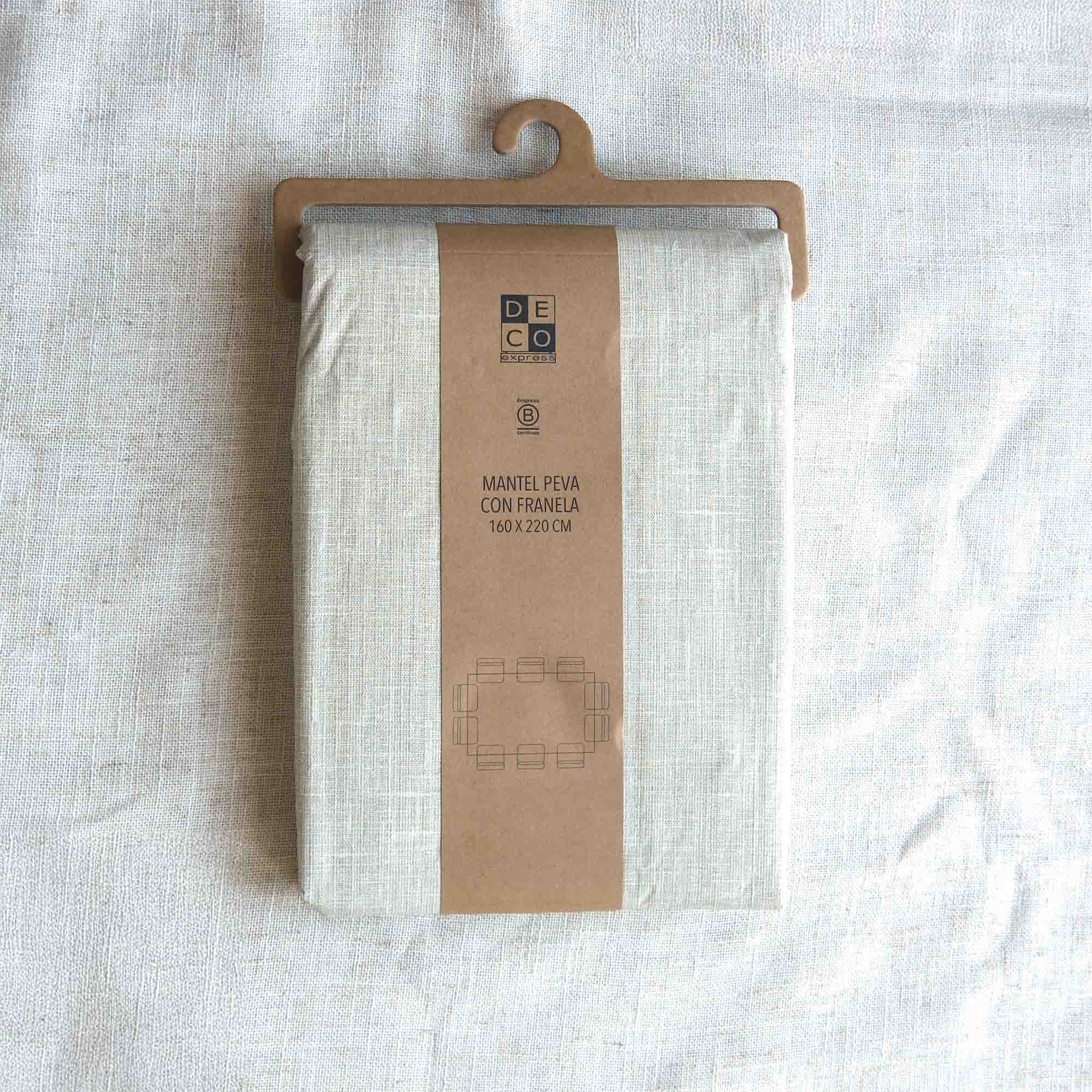 MANTEL PEVA BEIGE 130X180 - 1